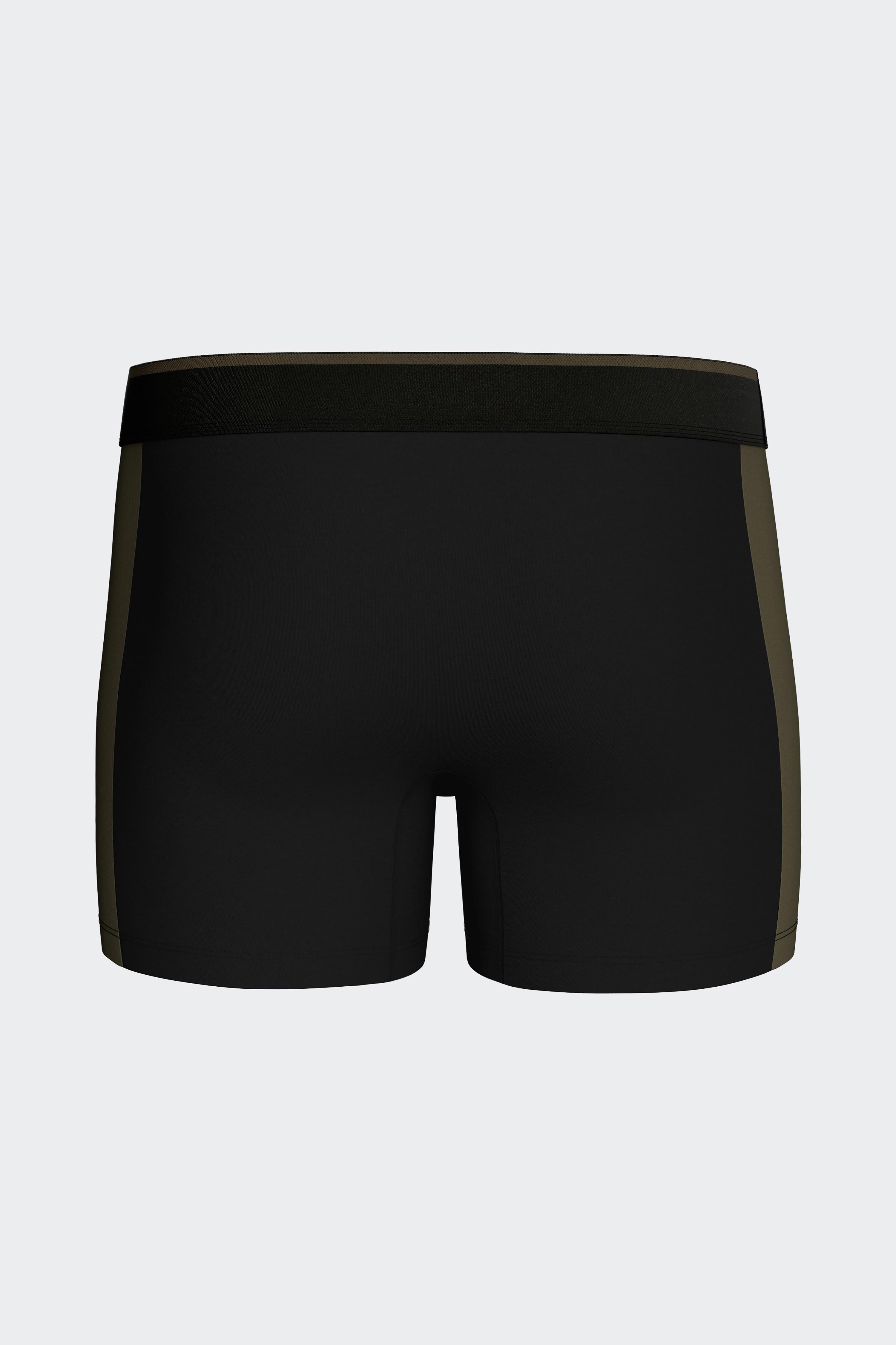 Boxer en jersey de coton stretch noir à découpes grises