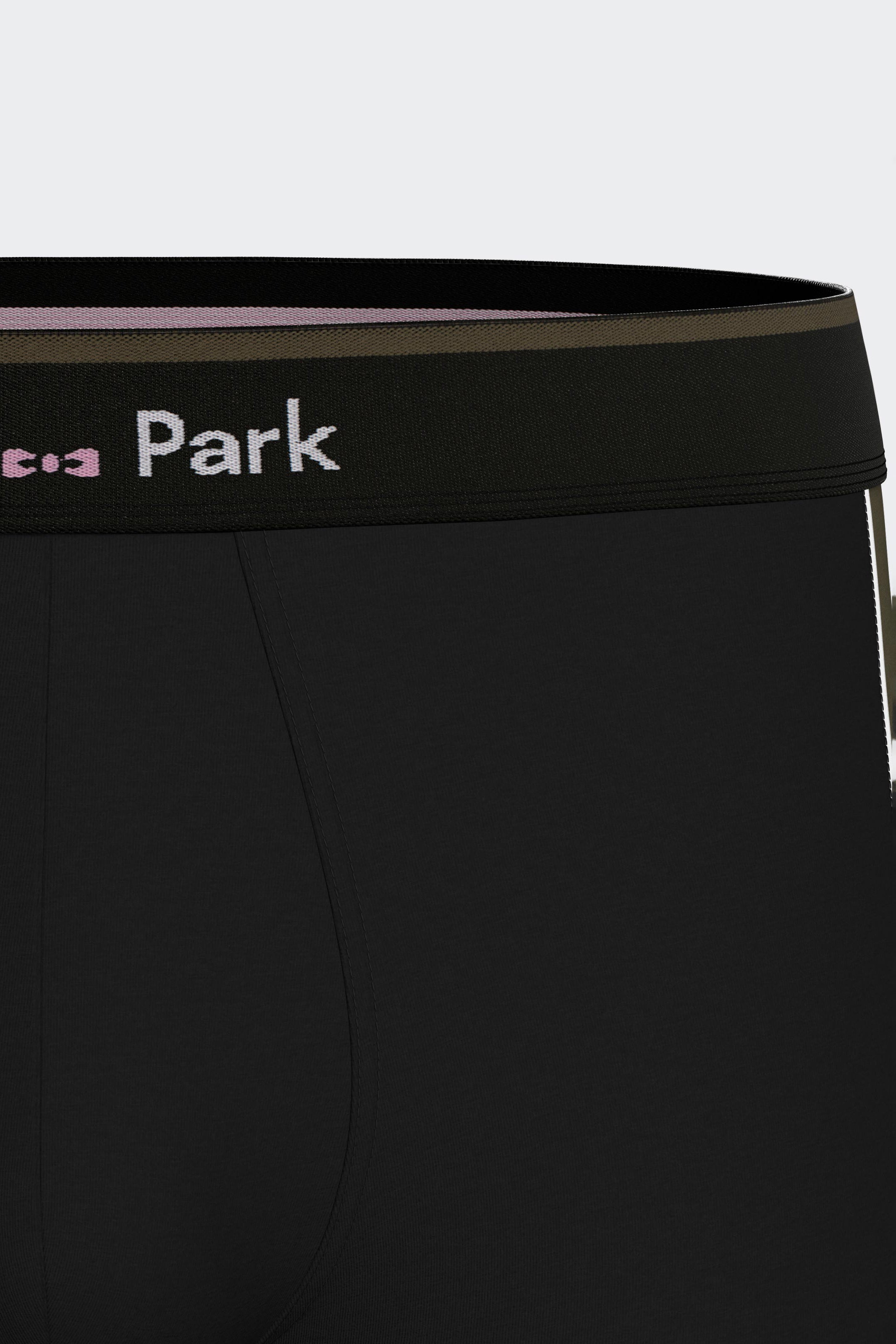 Boxer en jersey de coton stretch noir à découpes grises