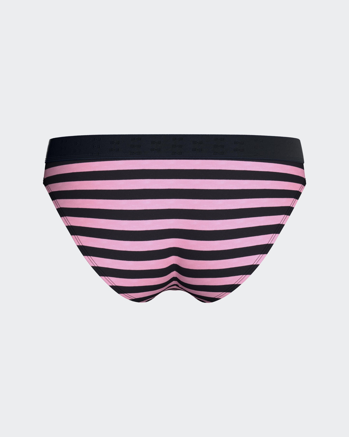 Culotte en coton stretch rayé marine et rose