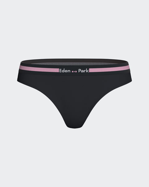 Culotte tanga en coton stretch marine - Image 1