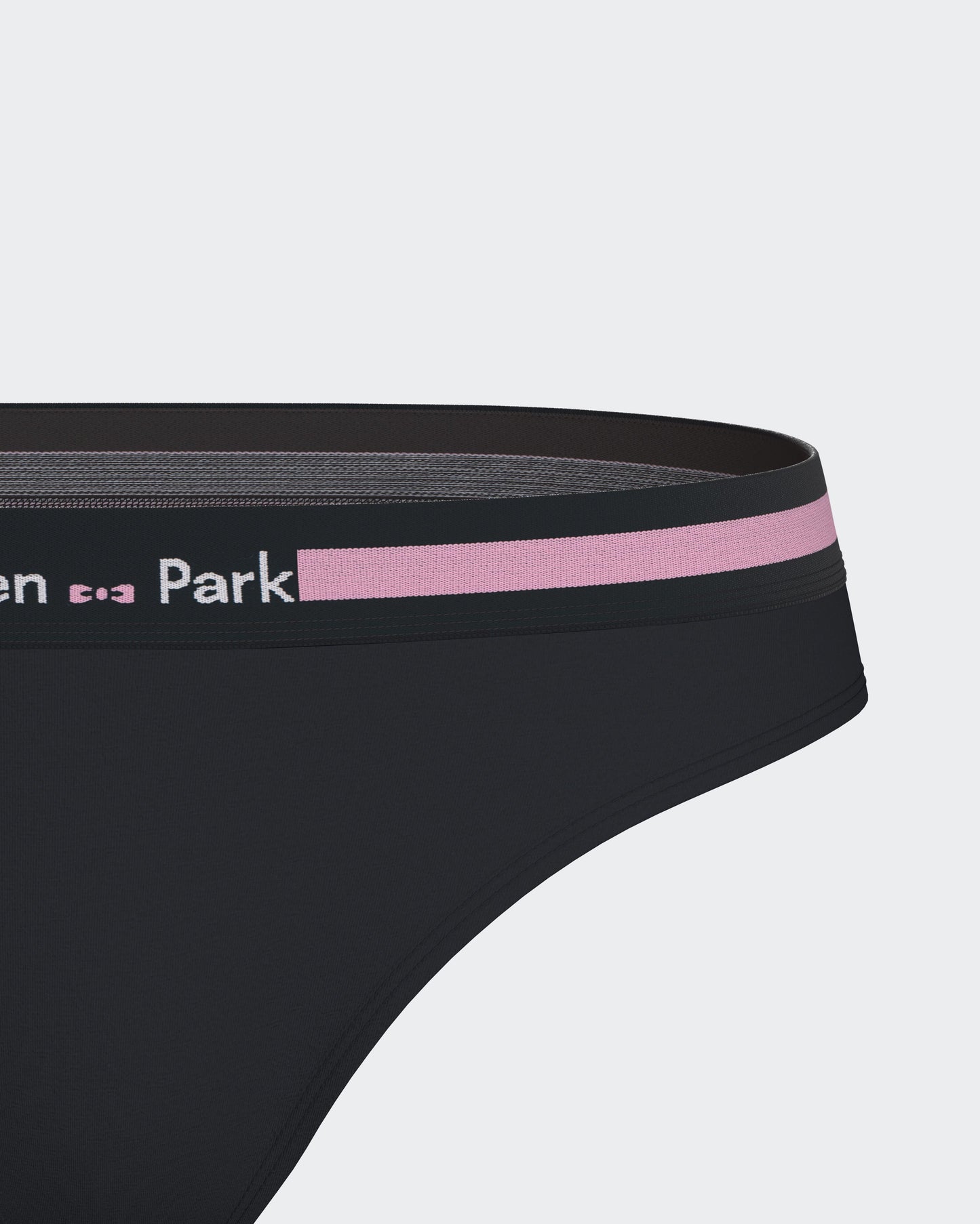 Culotte tanga en coton stretch marine