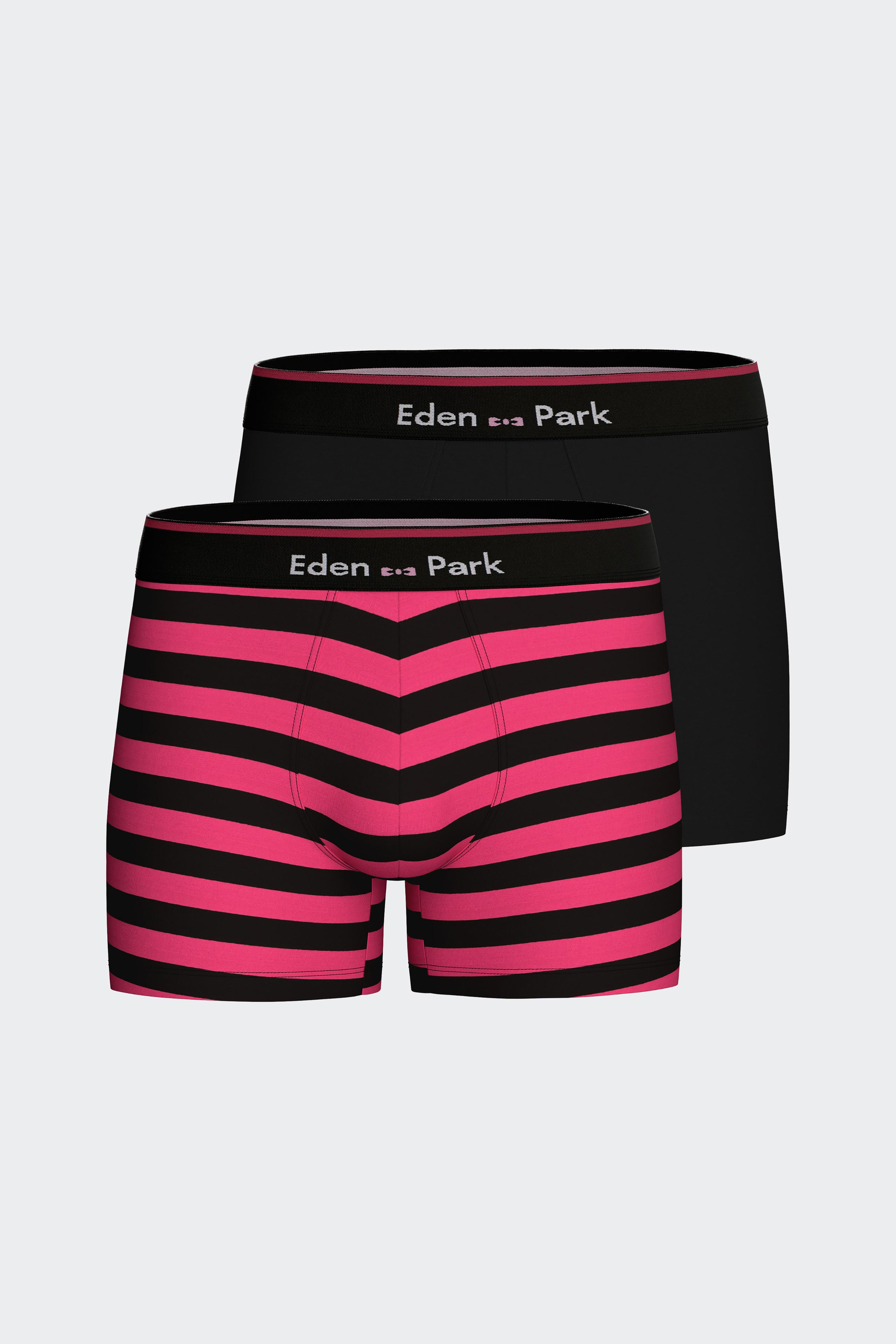 Lot de deux boxers en coton stretch fuchsia
