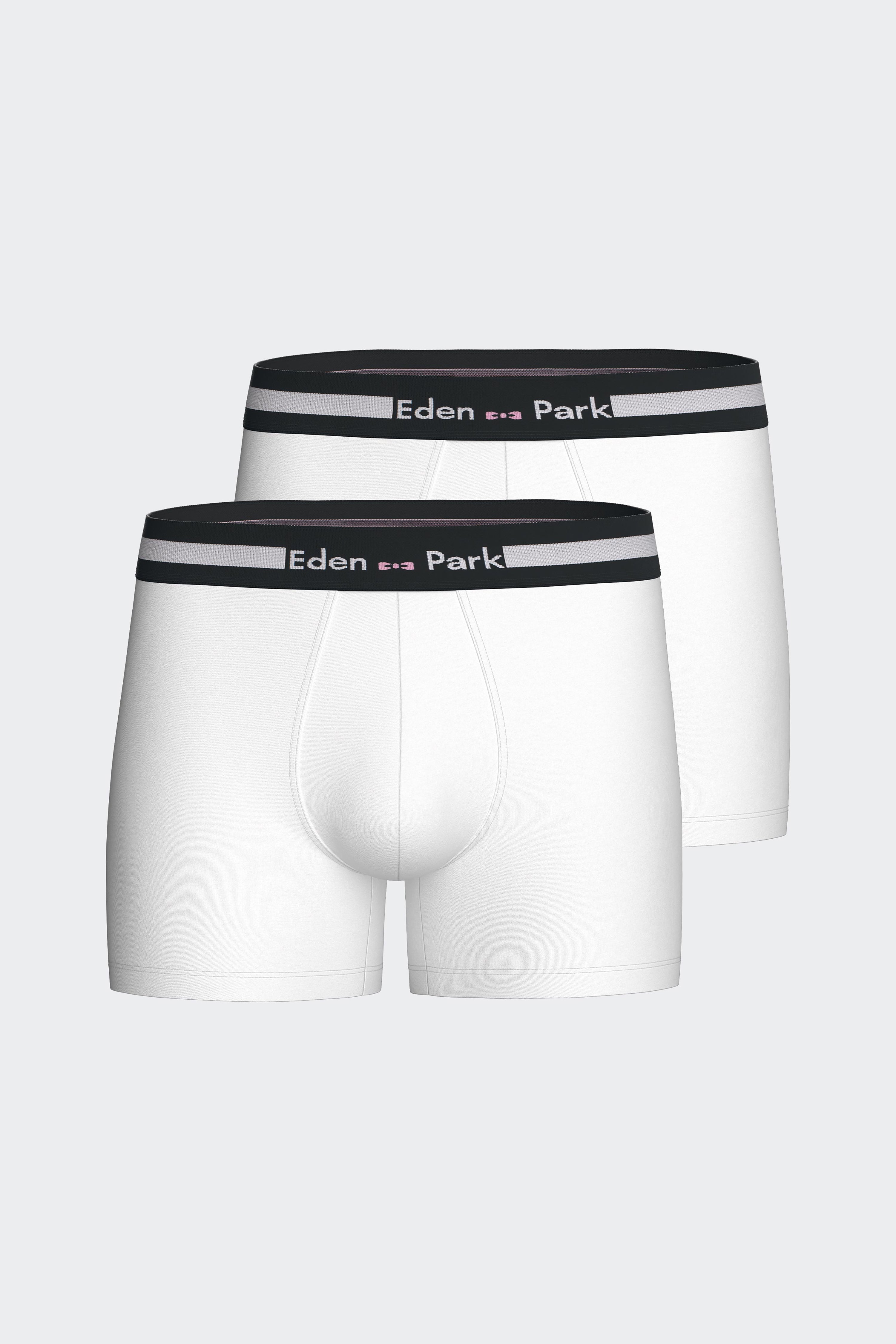 Lot de deux boxers en coton stretch blanc