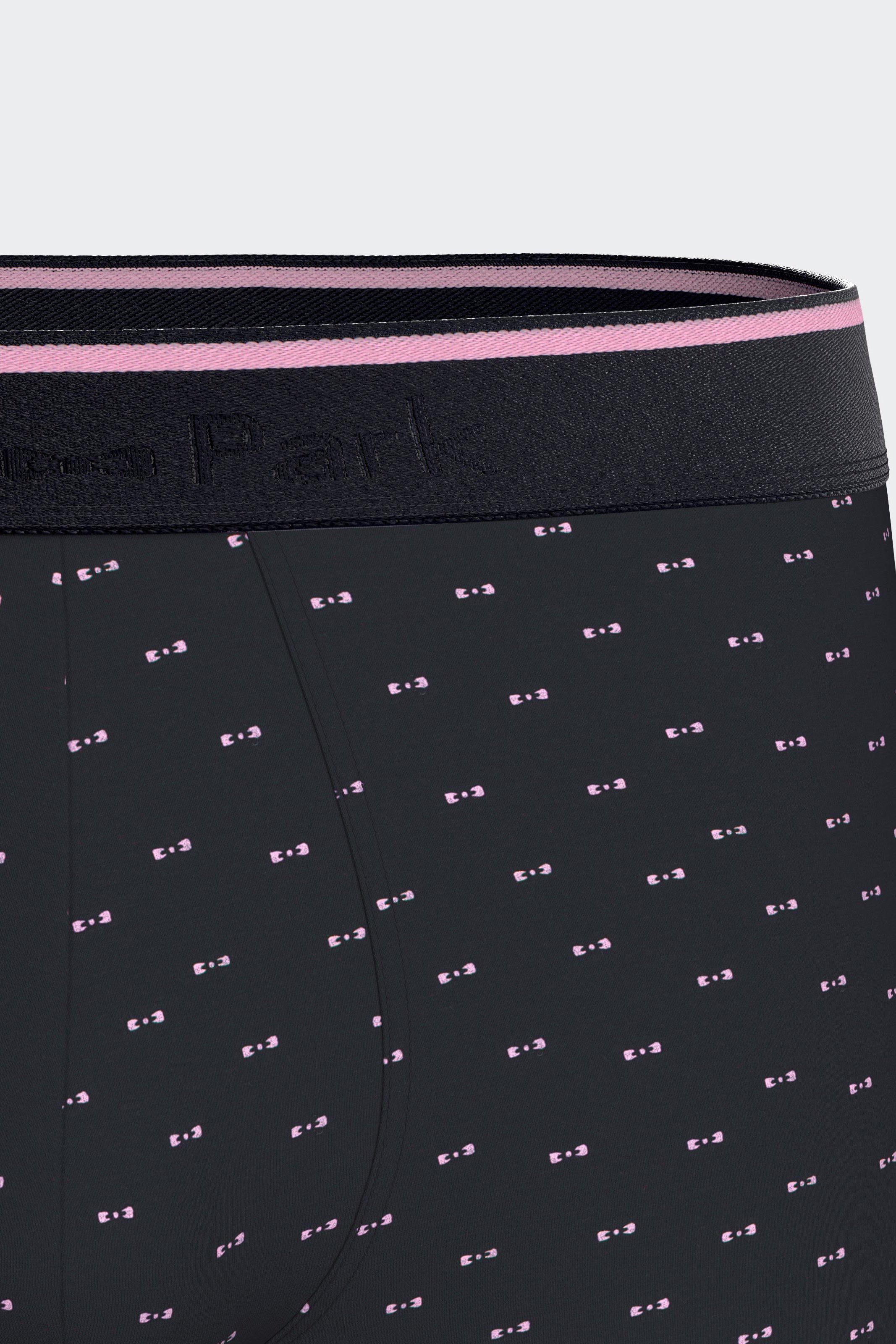 Lot de deux boxers en jersey de coton stretch marine uni et micromotifs