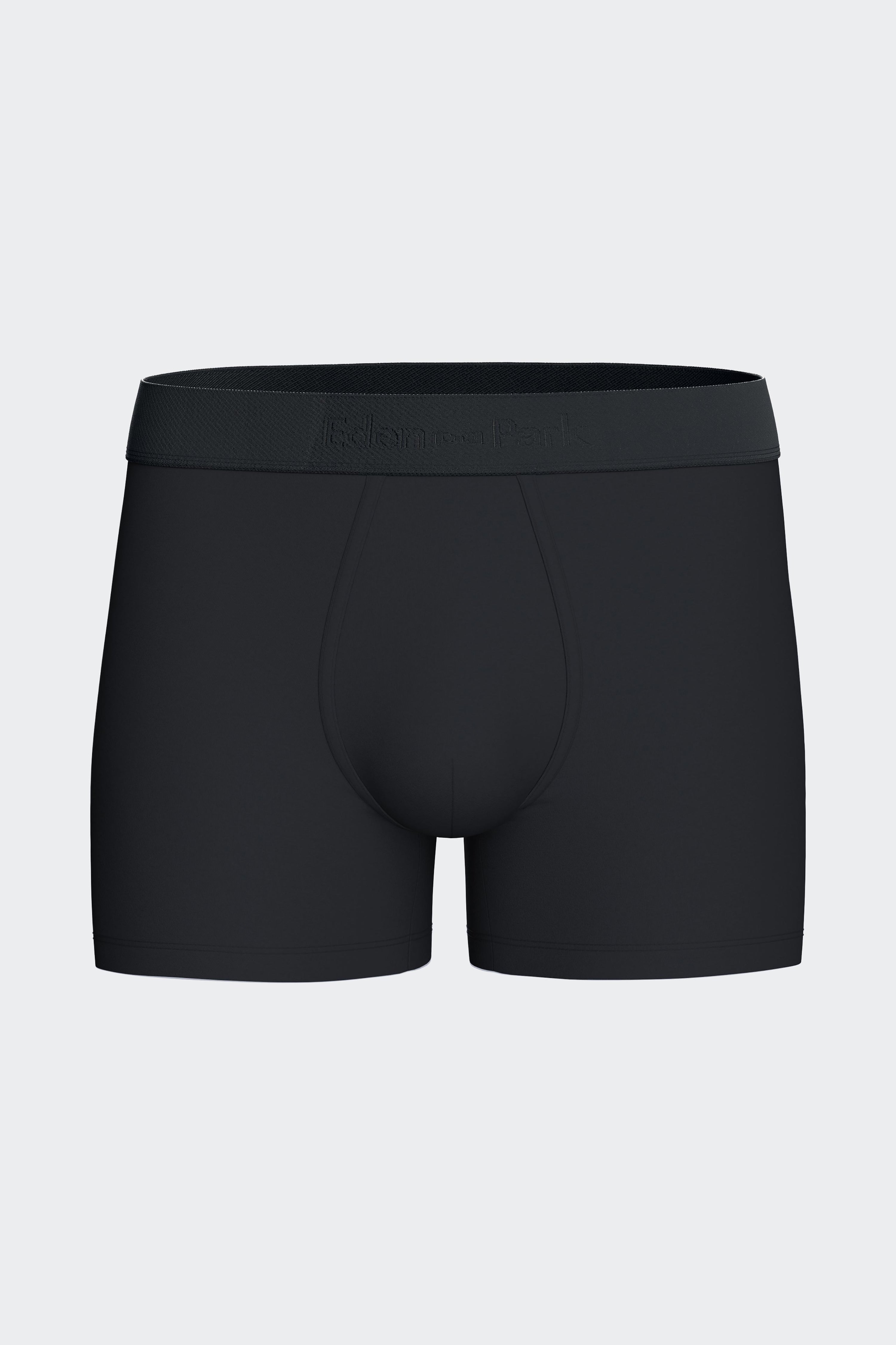 Set von zwei boxers aus Baumwolljersey stretch Marineblau unifarben und Mikromuster