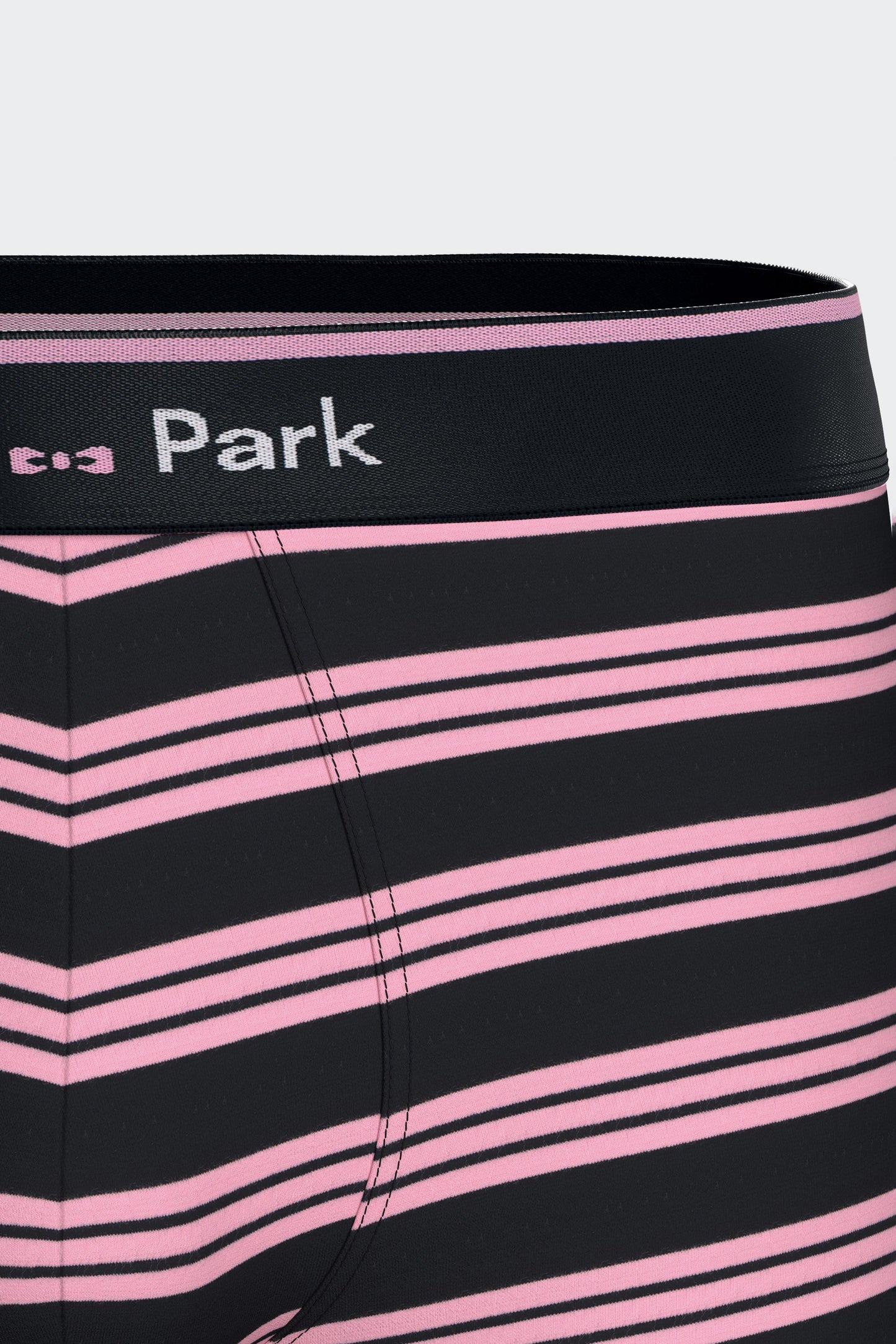 Lot de deux boxers en jersey de coton stretch marine et rose à rayures