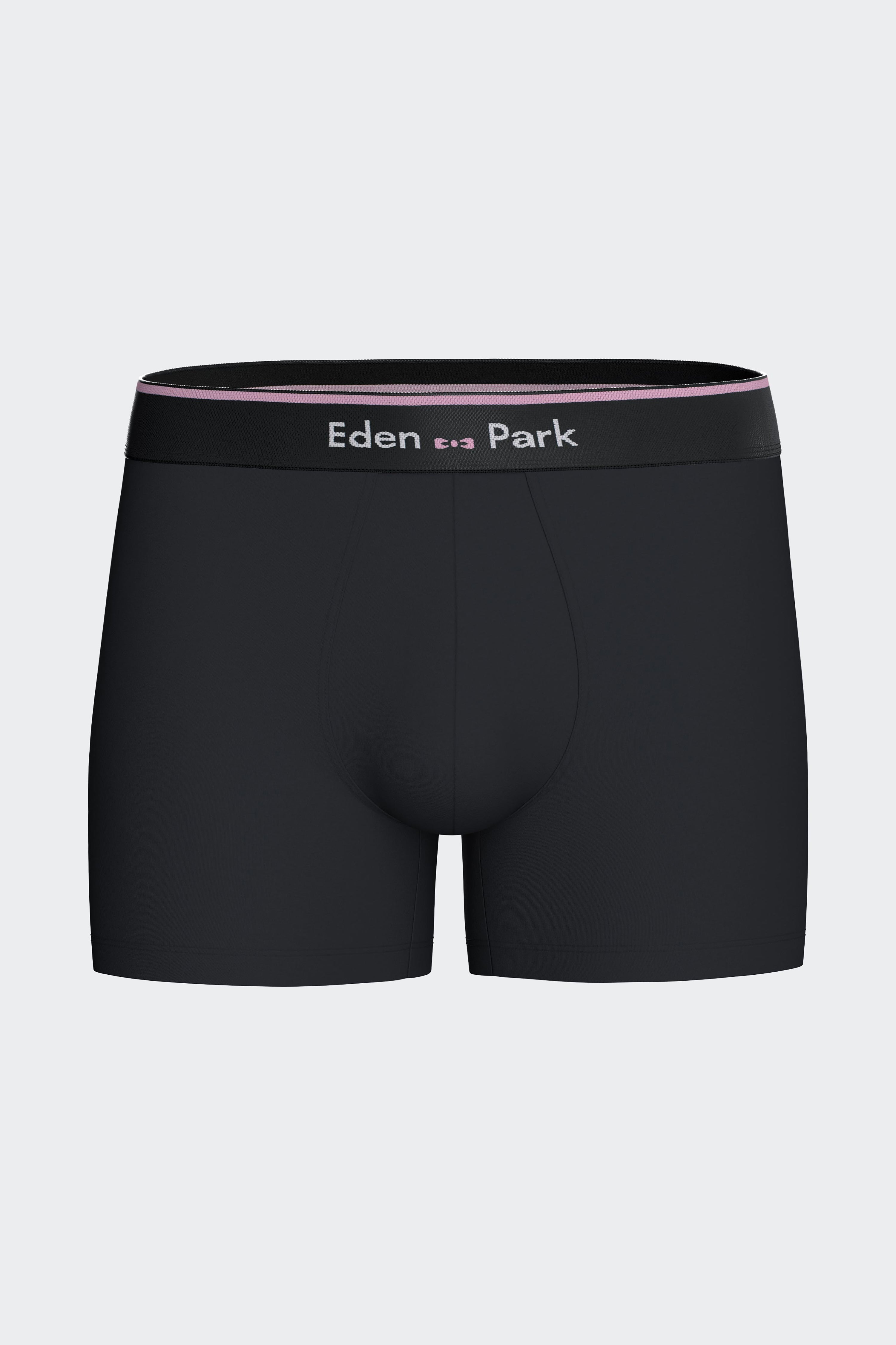 Lot de deux boxers en jersey de coton stretch marine et rose à rayures