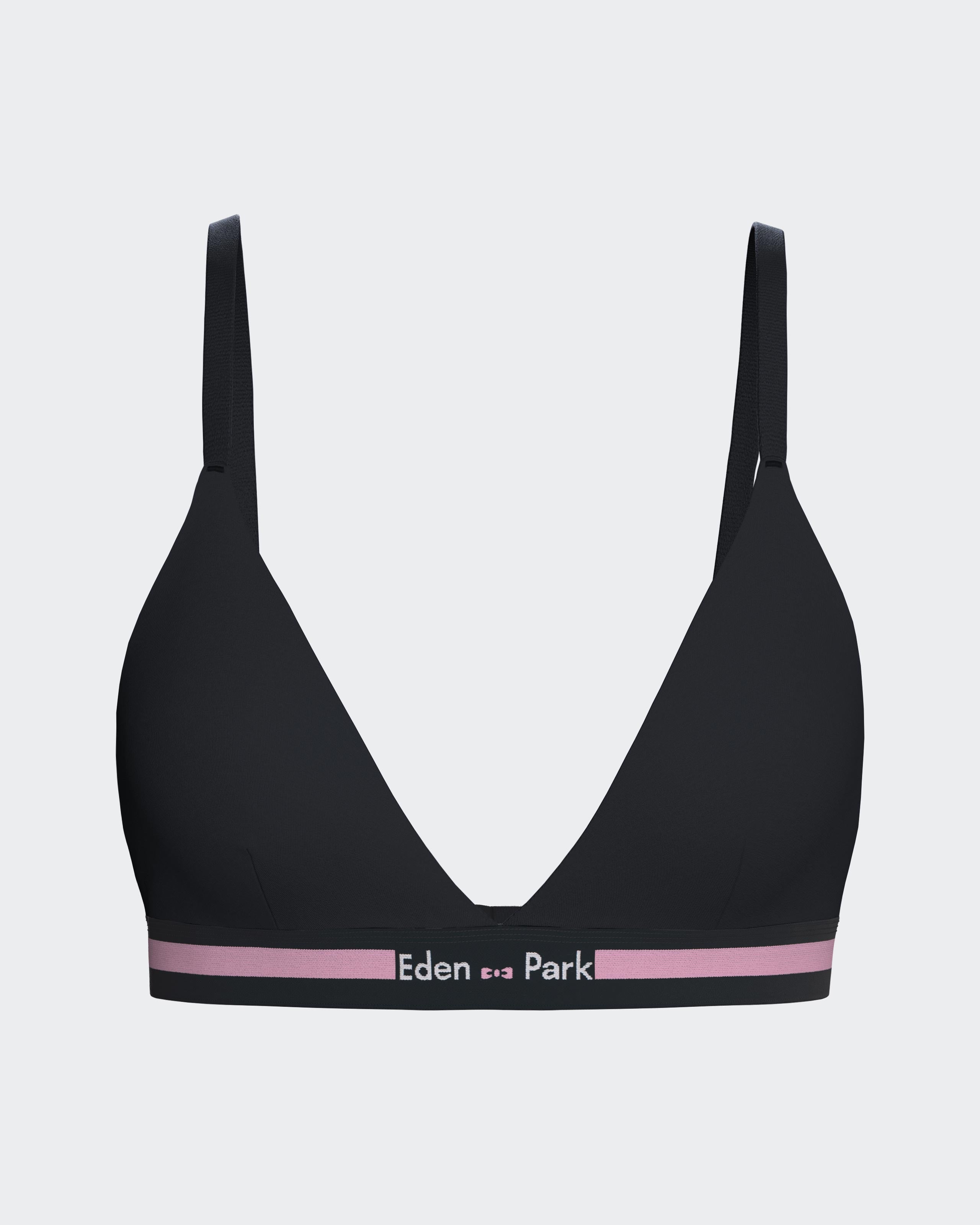 Soutien-gorge en coton stretch marine élastique siglé