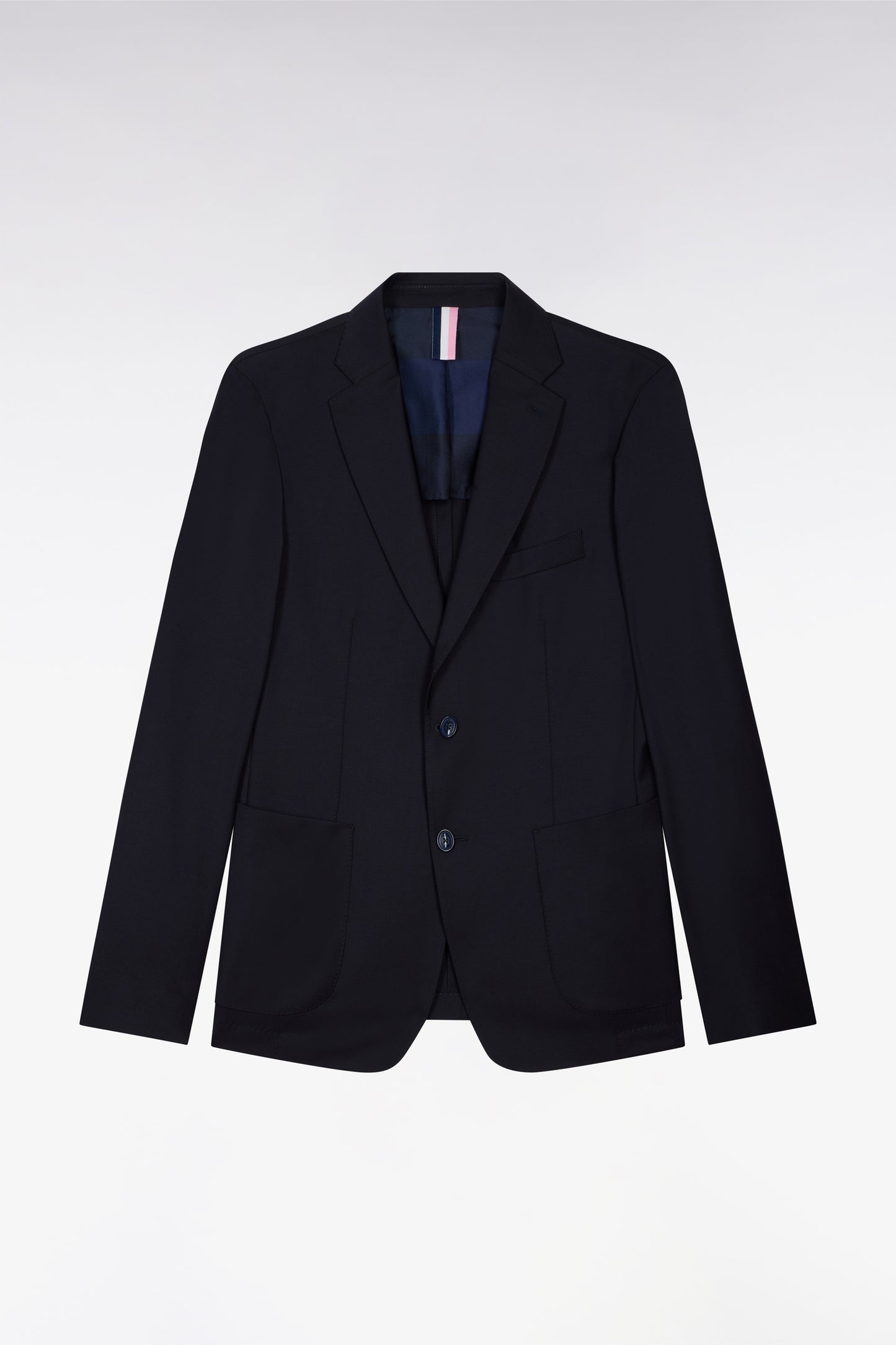 Veste blazer en laine recyclée mélangée marine