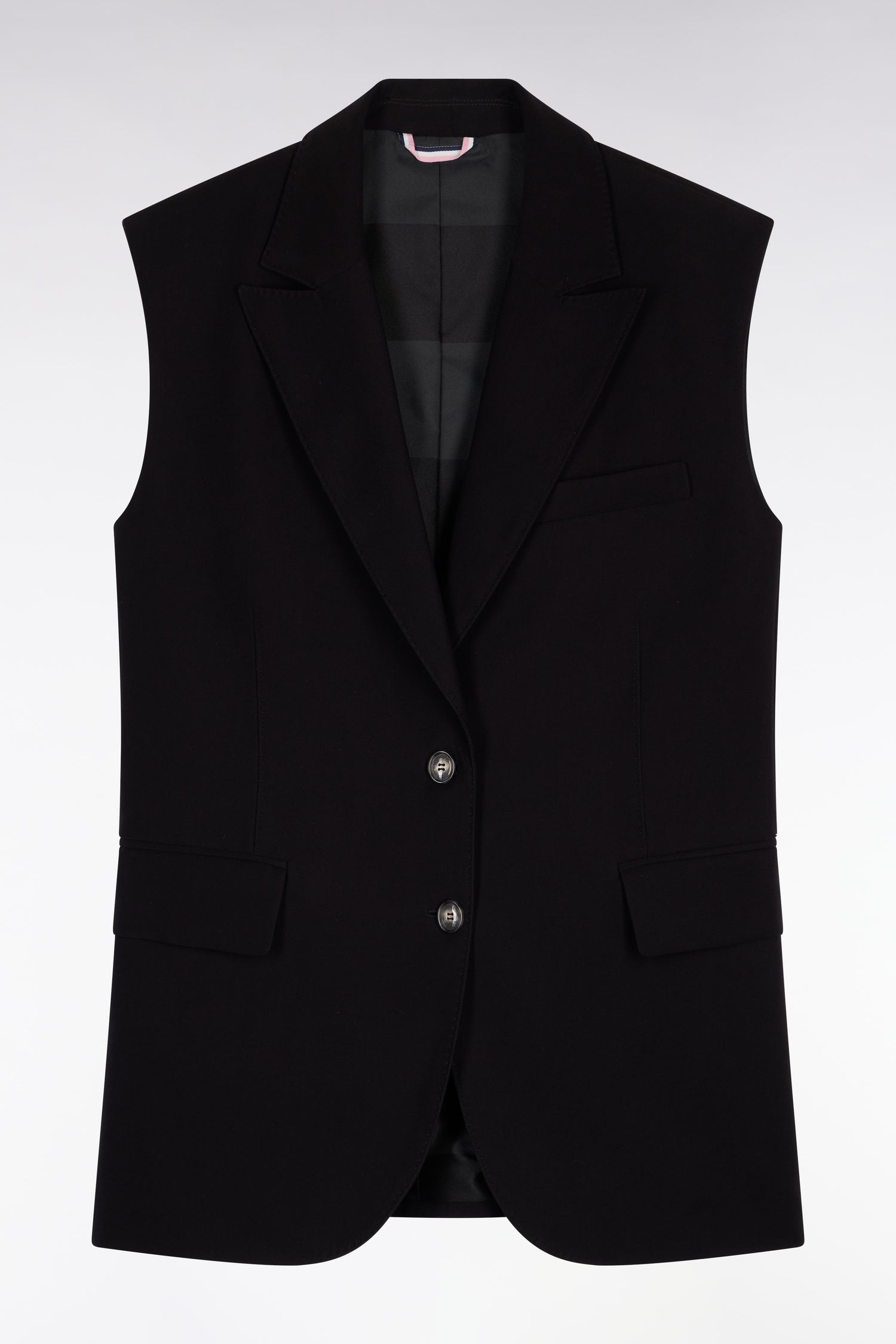 Veste blazer sans manches coupe oversized