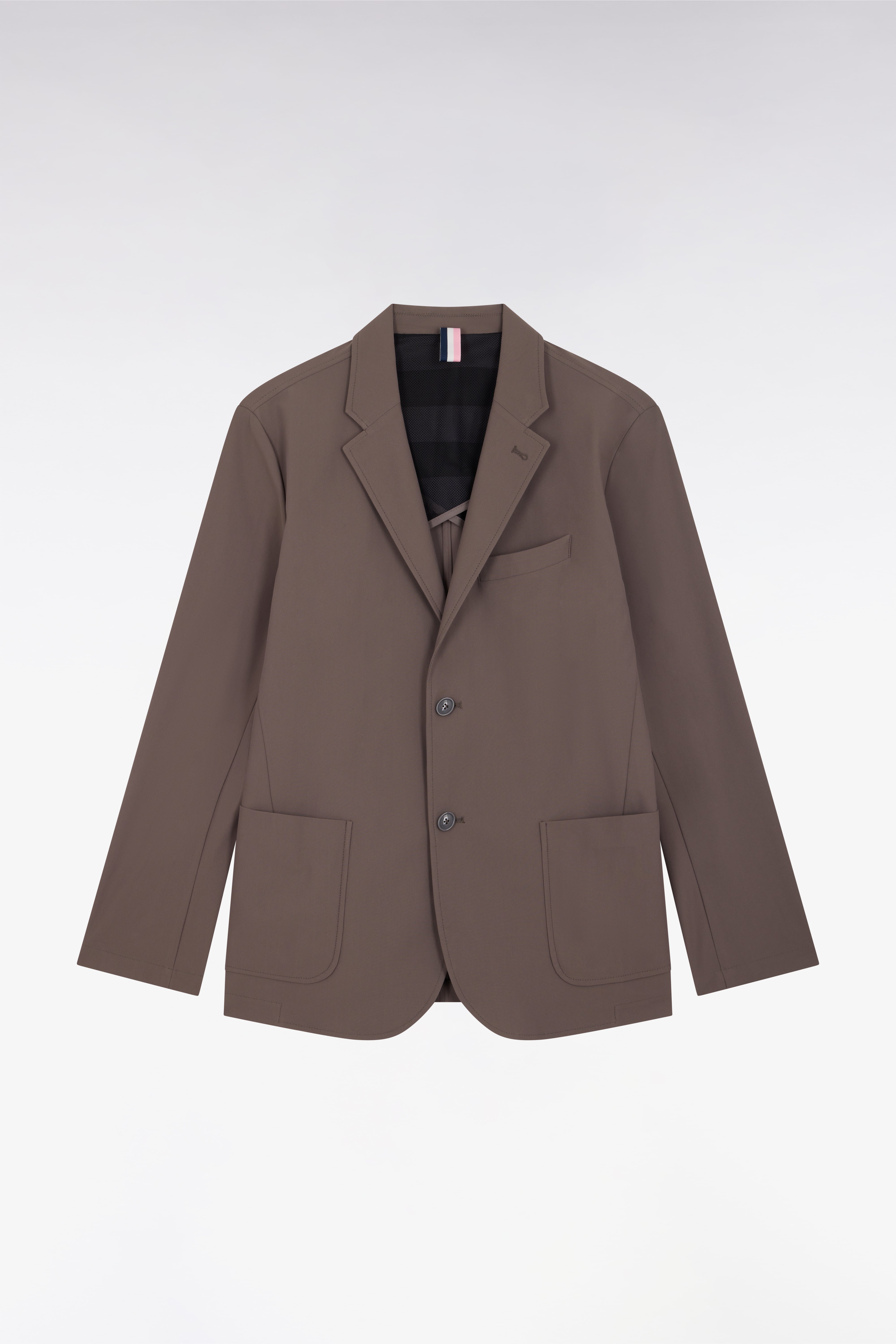 Veste en nylon aspect maille technique gris