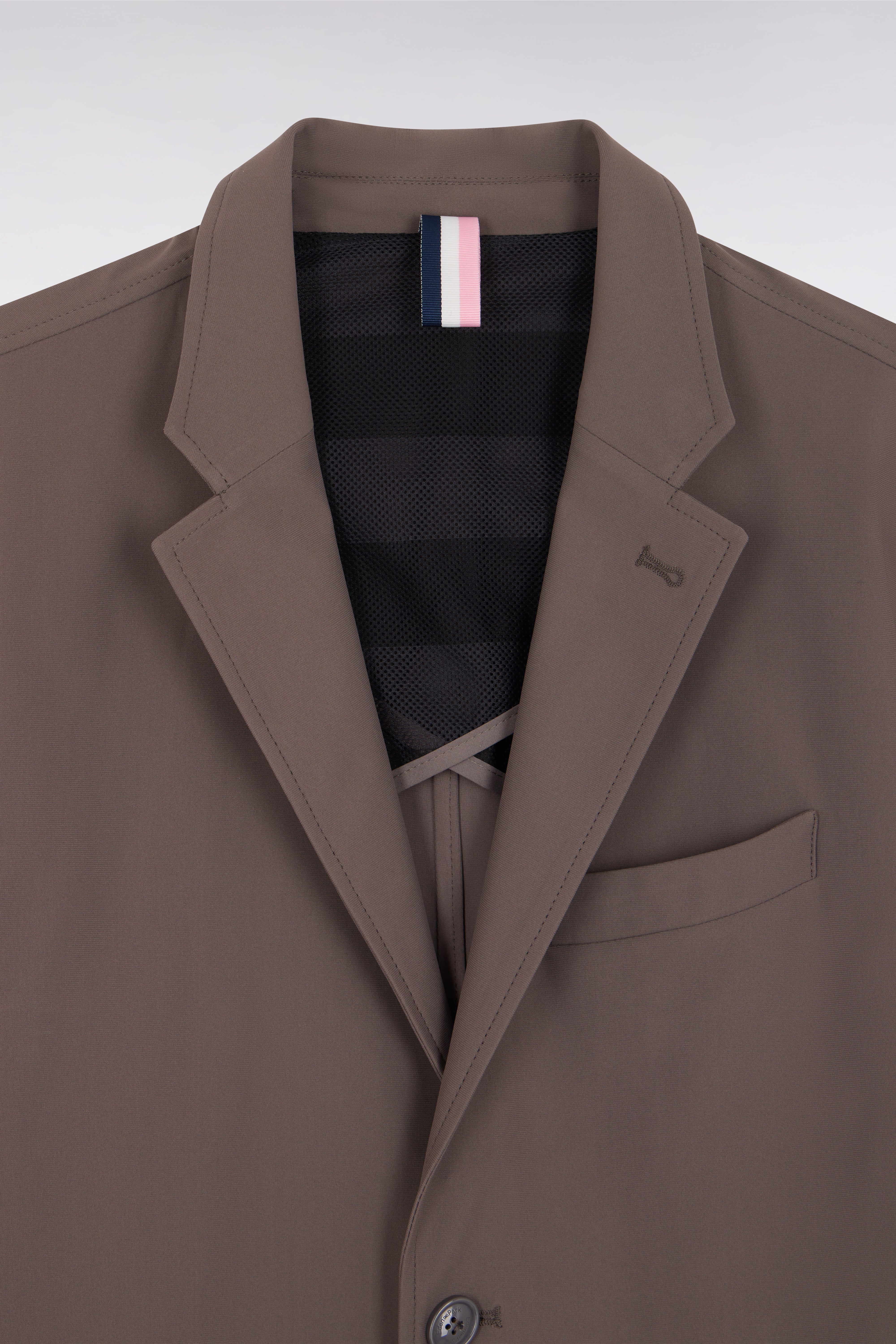 Veste en nylon aspect maille technique gris