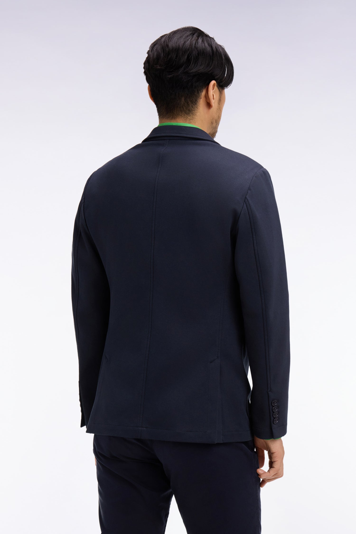Veste en jersey de coton stretch marine