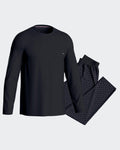 Pyjama long en jersey de coton marine