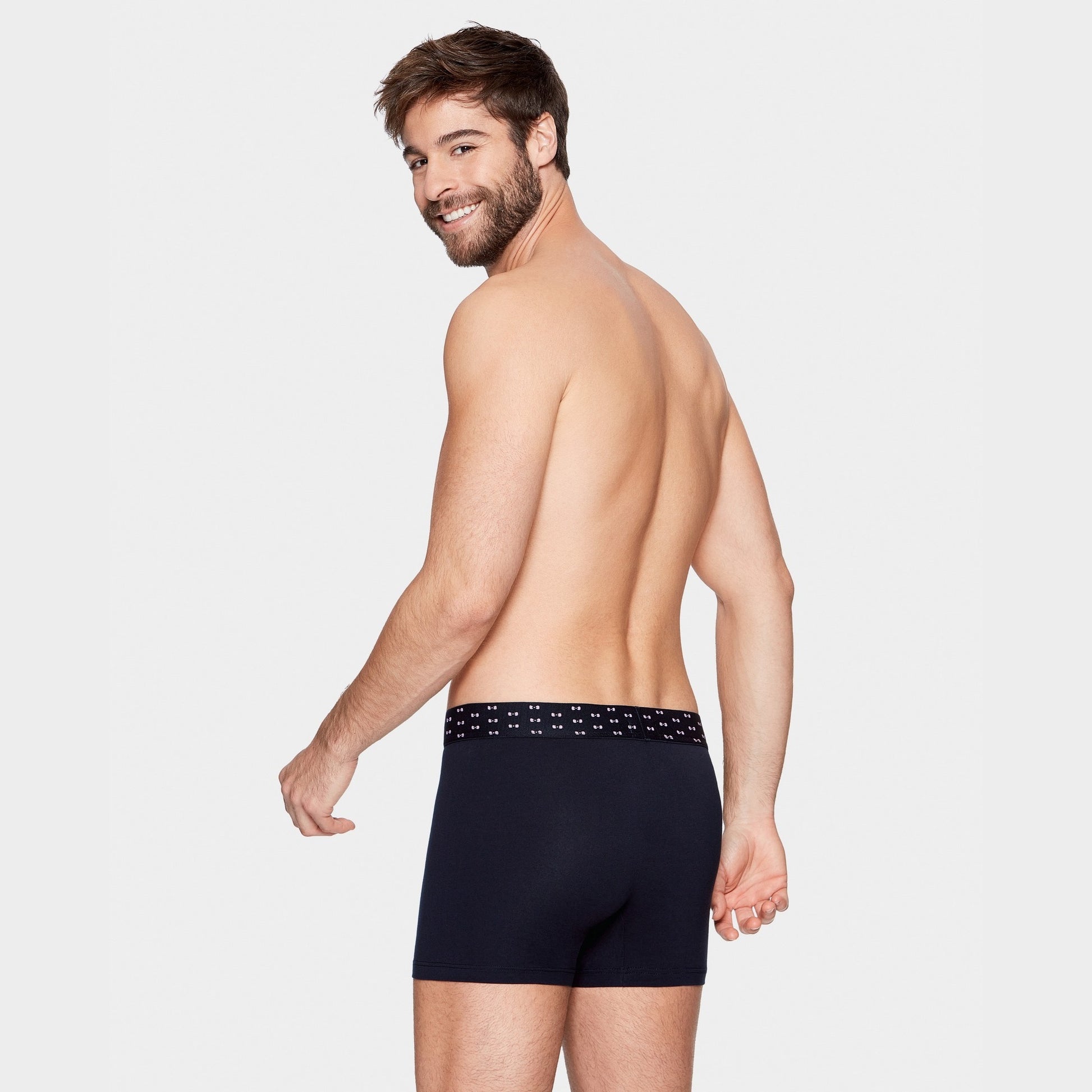 Pack de 2 boxers rose uni et détails noeuds papillon