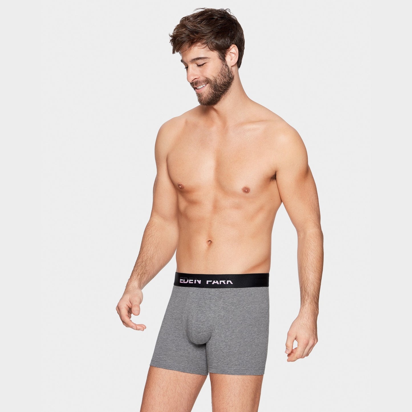 Pack de 2 boxers gris uni et détails noeuds papillon