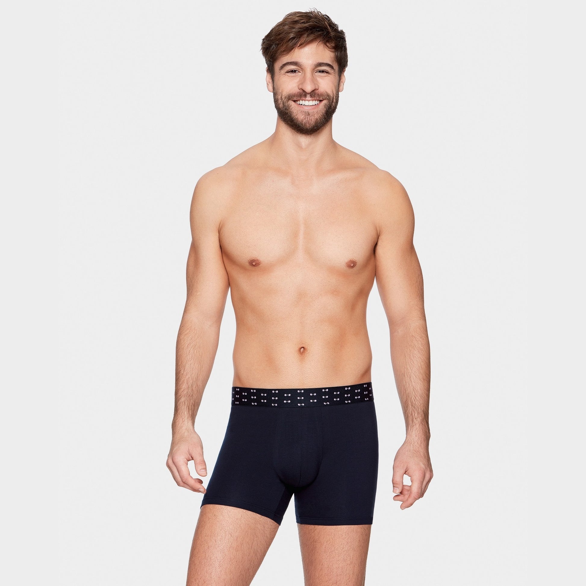 Pack de 2 boxers gris uni et détails noeuds papillon