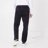 Pantalon bleu marine en velours de coton stretch