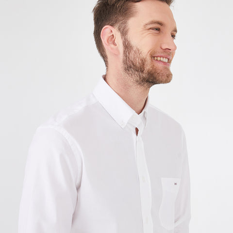 White cotton blend shirt - Image 3
