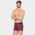 Pack de 2 boxers rouge rayé et bleu marine uni