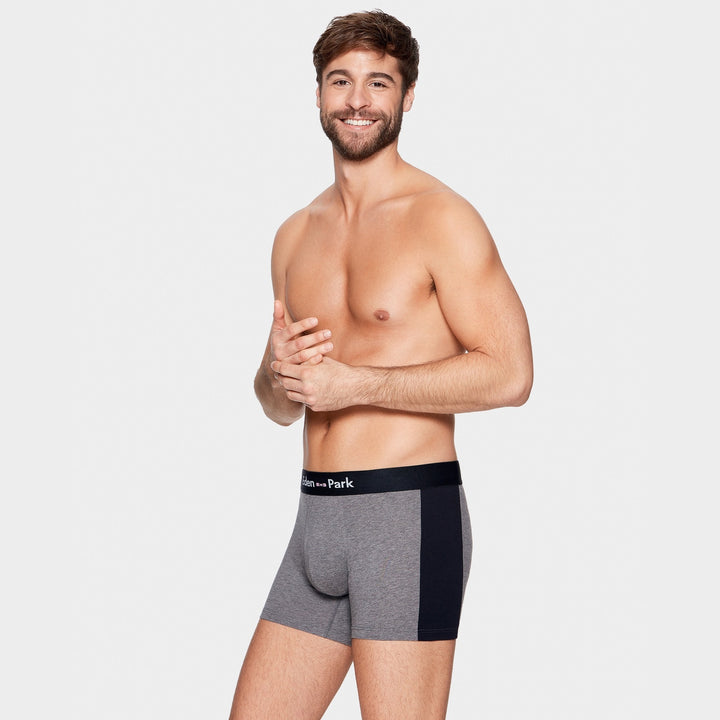 Boxer colorblock gris foncé