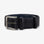 Ceinture bleu marine striée en cuir