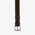 Ceinture marron striée en cuir