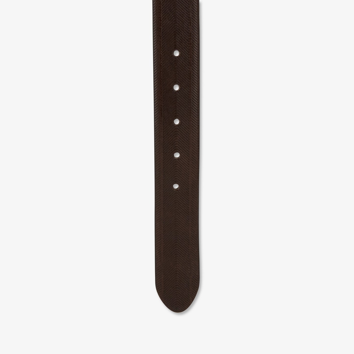 Ceinture marron striée en cuir