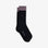 Paire de chaussettes bleu marine à bord rayé