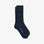 Paire de chaussettes bleues rayées unies
