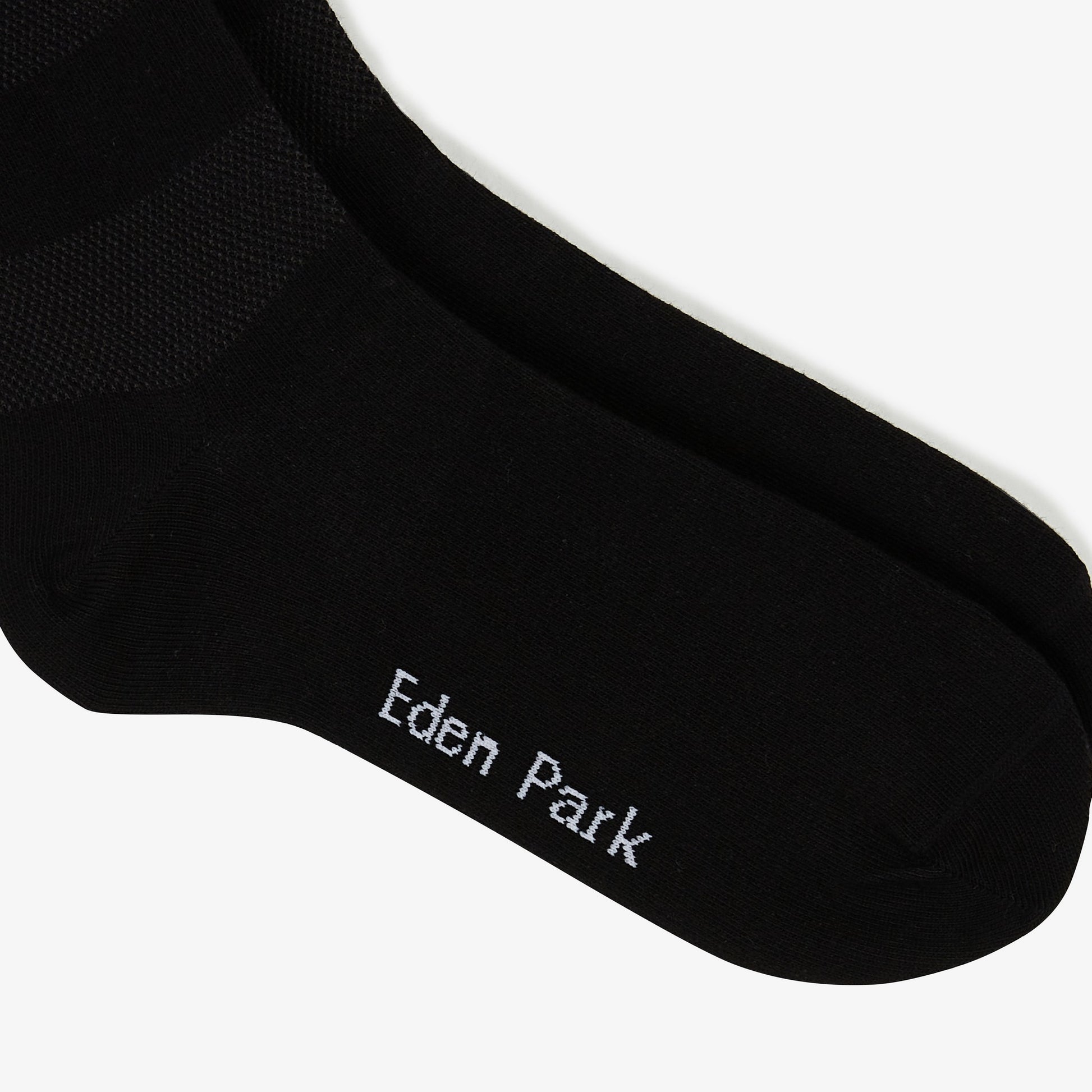 Paire de chaussettes noires rayées unies