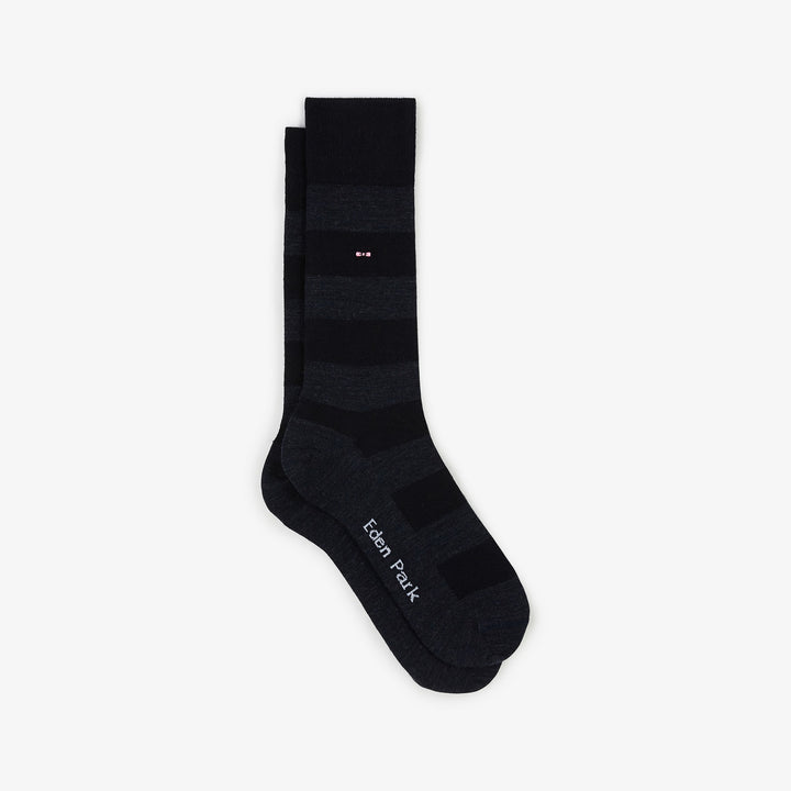 Paire de chaussettes bleu marine cerclées