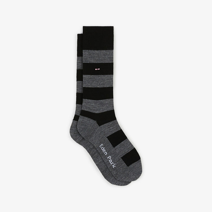 Paire de chaussettes noires cerclées