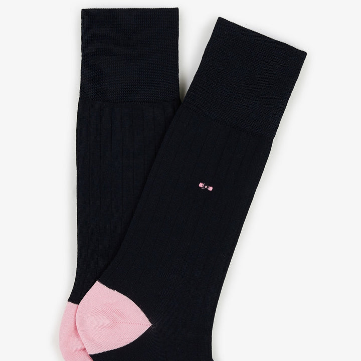Paire de chaussettes bleu marine côtelées