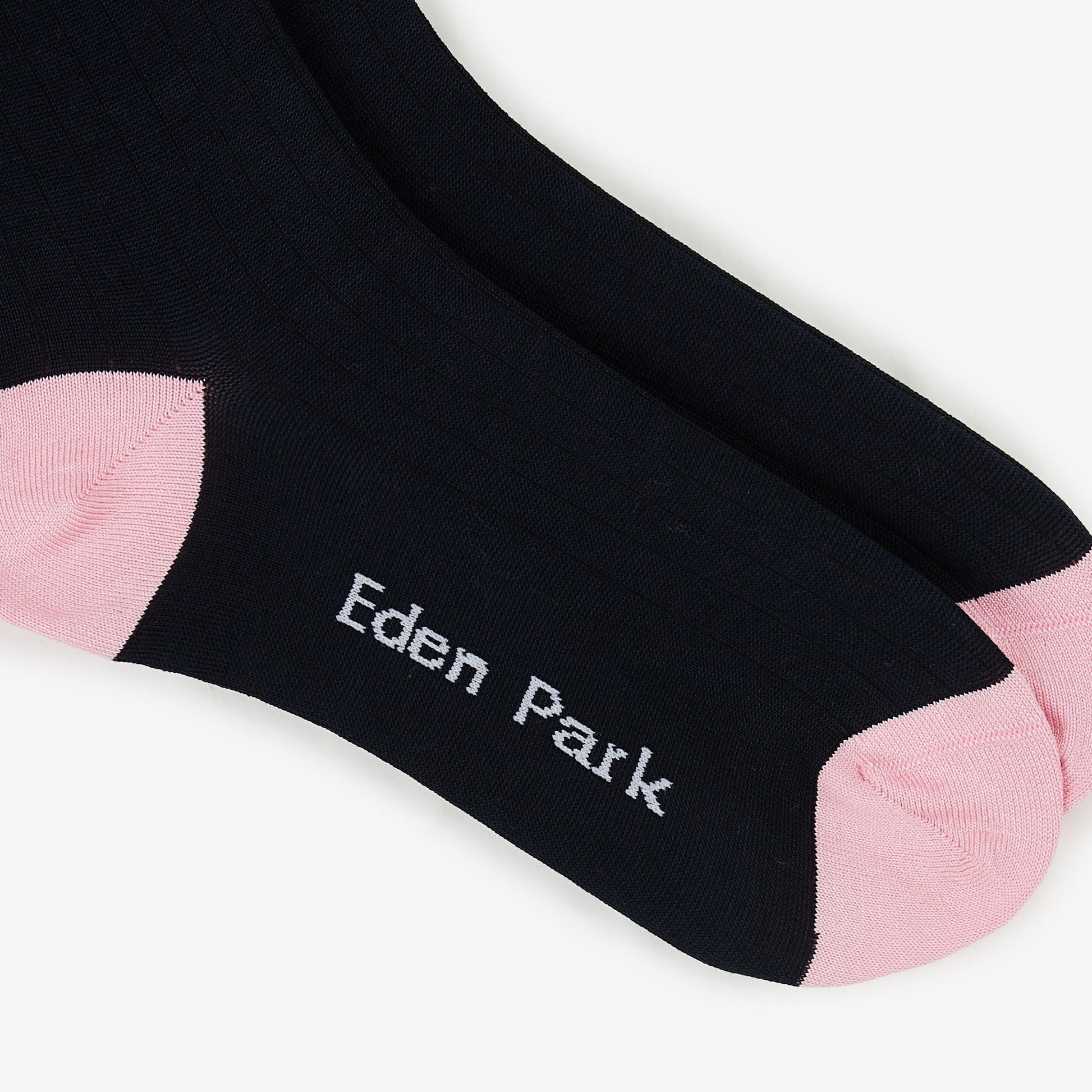 Paire de chaussettes bleu marine côtelées