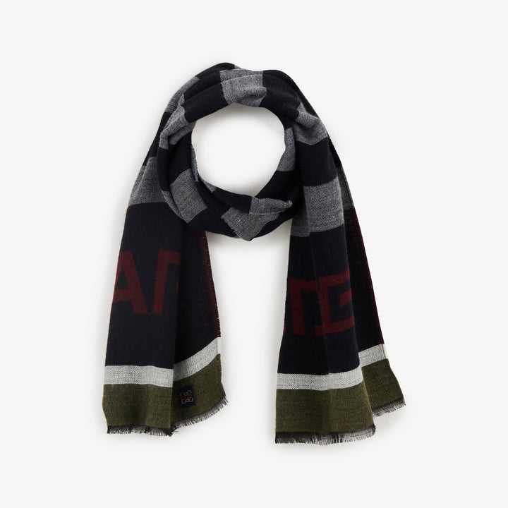 Echarpe bordeaux en jacquard inscription Eden Park