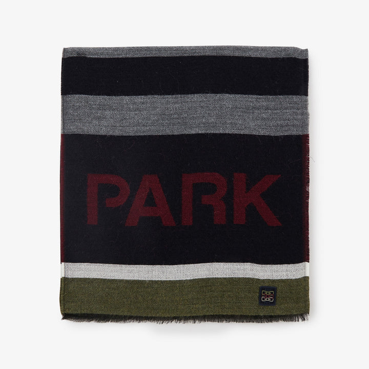 Echarpe bordeaux en jacquard inscription Eden Park