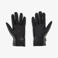 Gants noirs bimatière ton sur ton