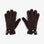 Gants marron foncé épais