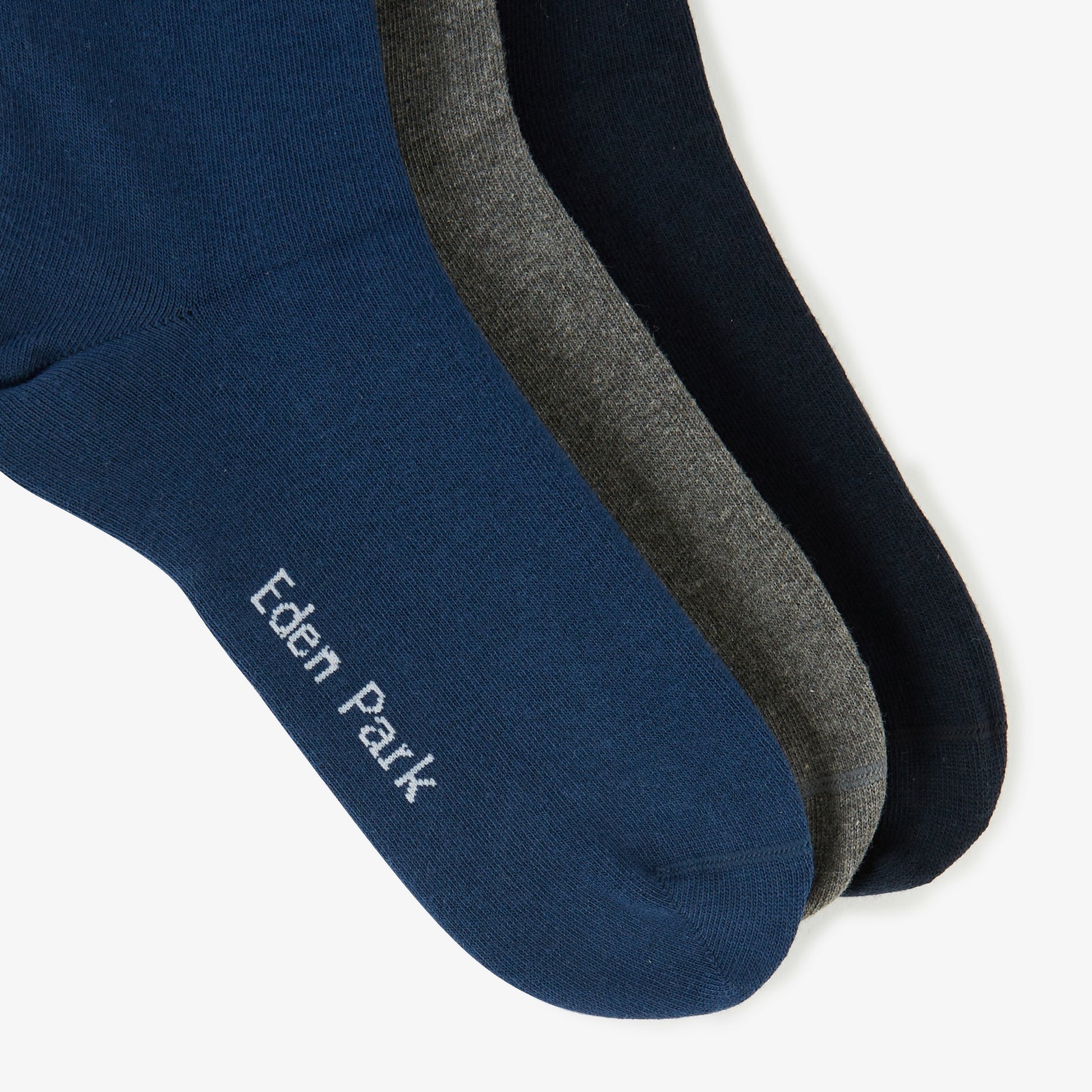 Lot de 3 paires de chaussettes à bords rayés