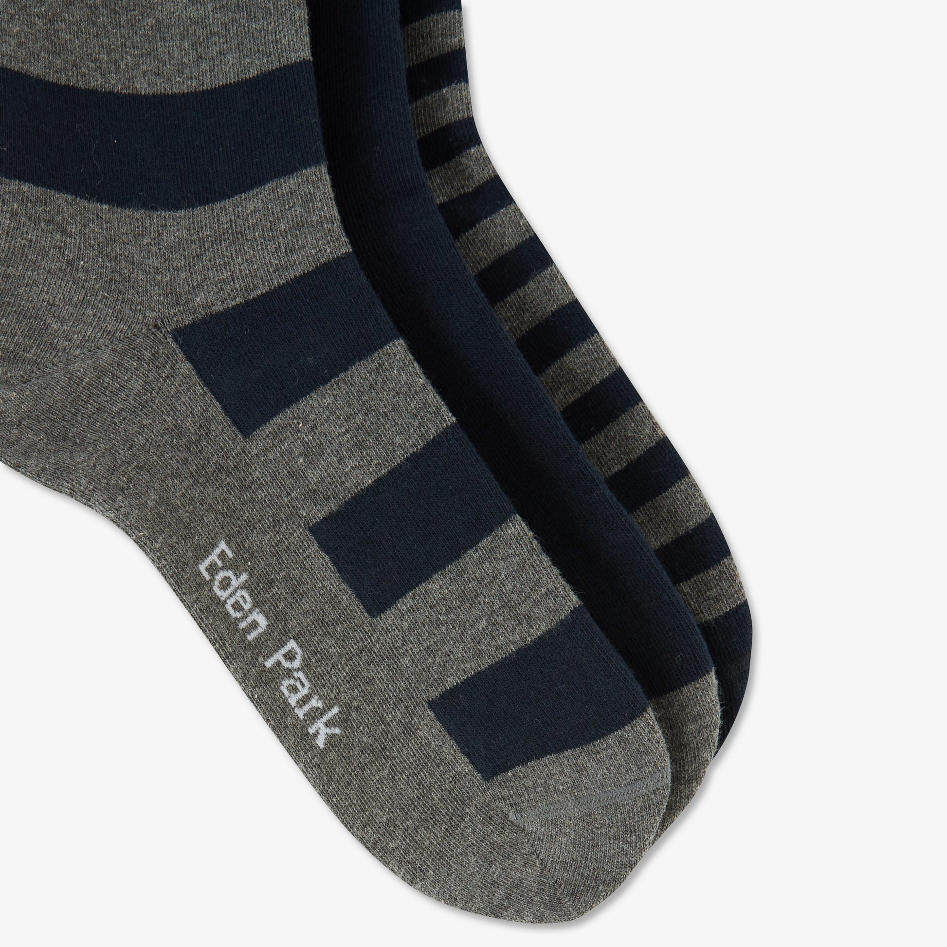 Lot de 3 paires de chaussettes cerclées gris foncé