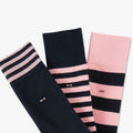 Lot de 3 paires de chaussettes cerclées rose