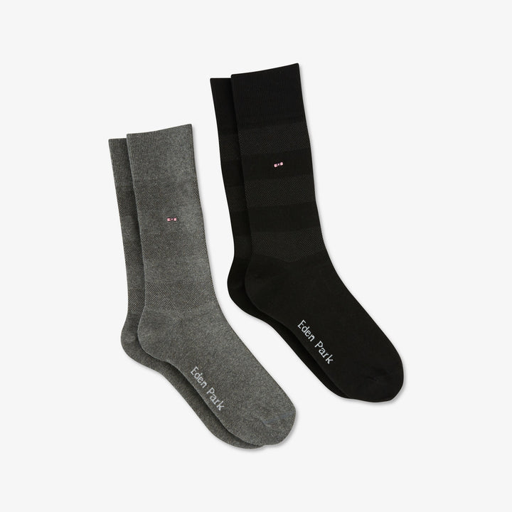 Lot de 2 paires de chaussettes jeu de maille unies