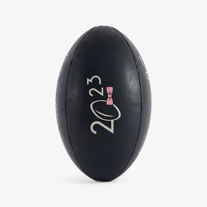 Ballon de rugby bleu foncé à inscription 2023