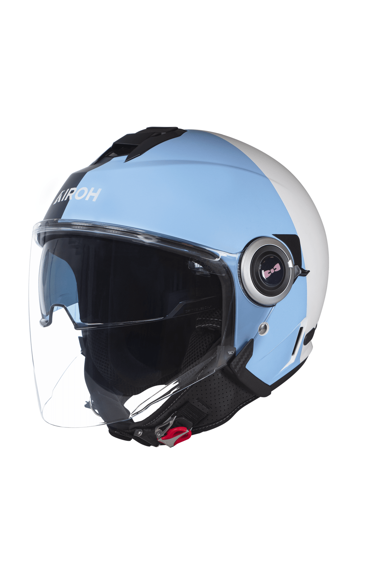 Casque de moto motif coupé-cousu