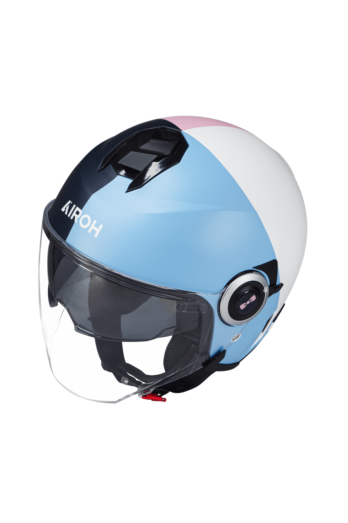 Casque de moto motif coupé-cousu
