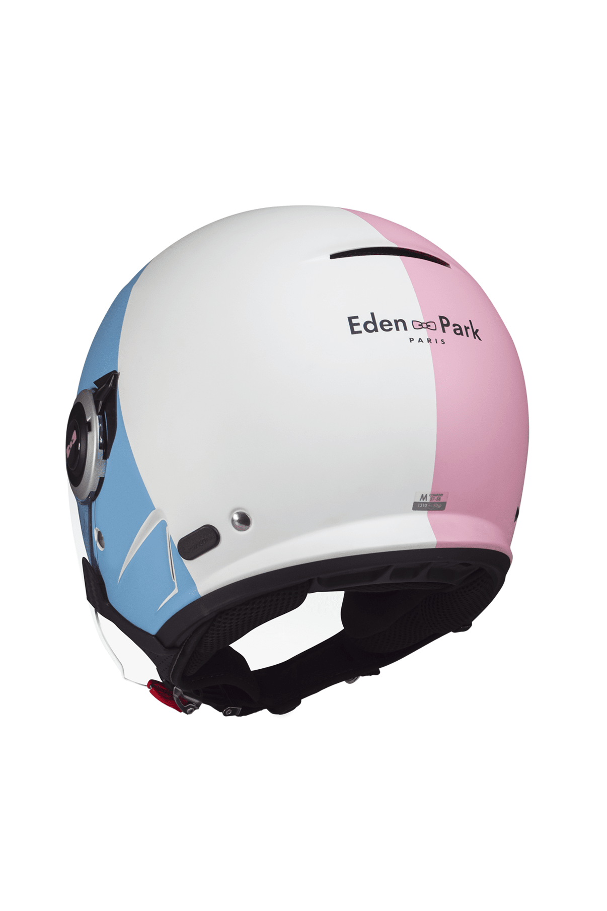 Casque de moto motif coupé-cousu