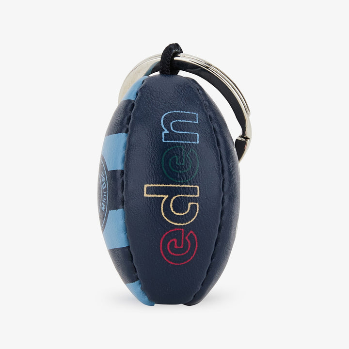 Porte-clés ballon de rugby à sérigraphies multicolores