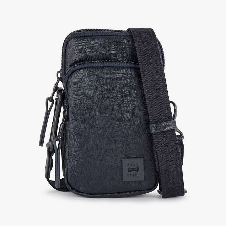 Besace grainé bleu foncé