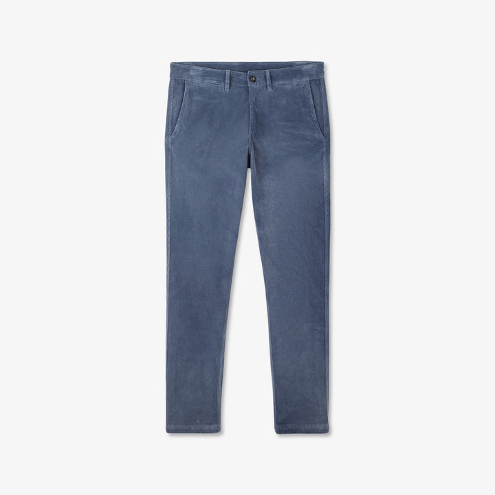 Pantalon gris chino en velours côtelé